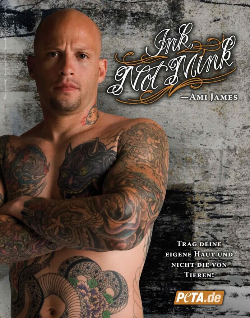 PETA Motiv Ami James