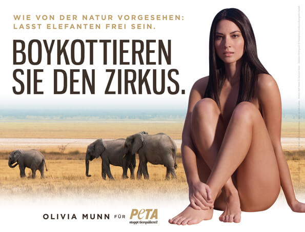 PETA Motiv Olivia Munn
