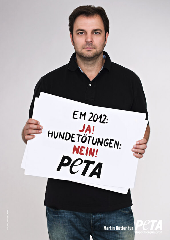 PETA Motiv Martin Ruetter