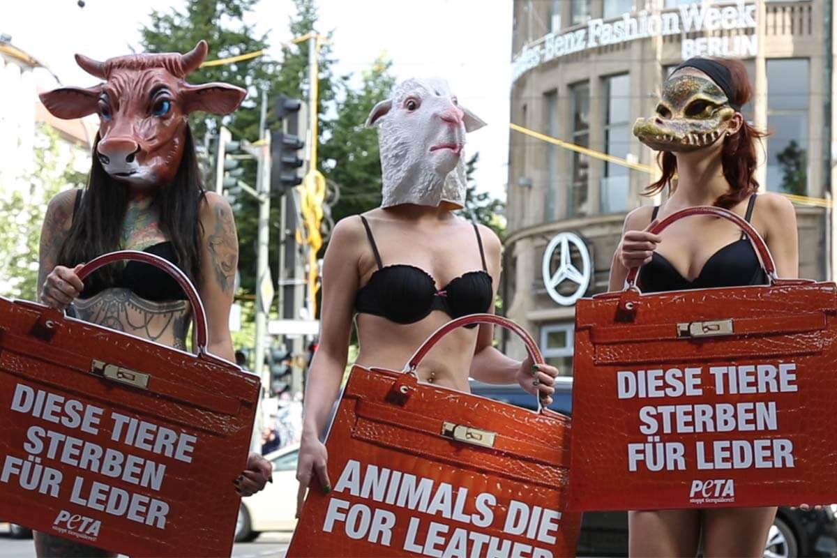 PETA protestiert gegen Leder