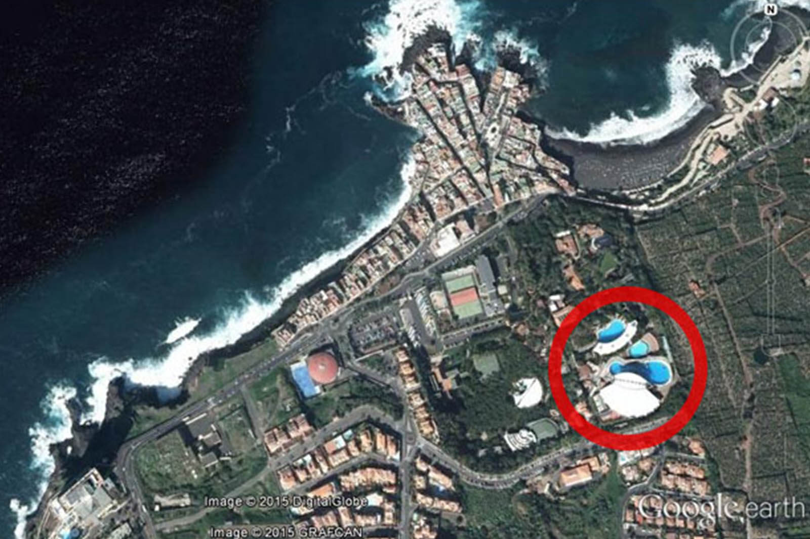 Google Earth Karte mit Seaworld