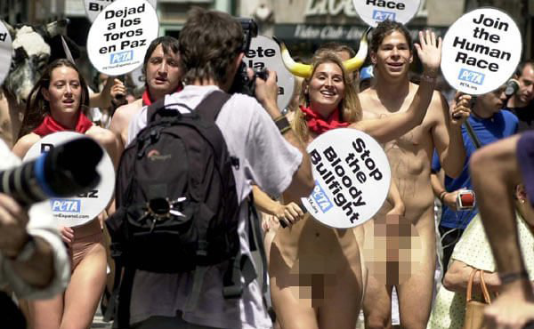 Demonstration gegen Stierhatz
