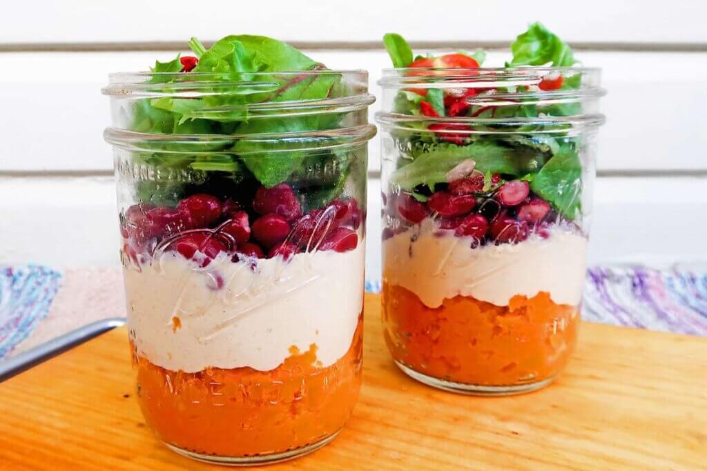 Salat im Glas