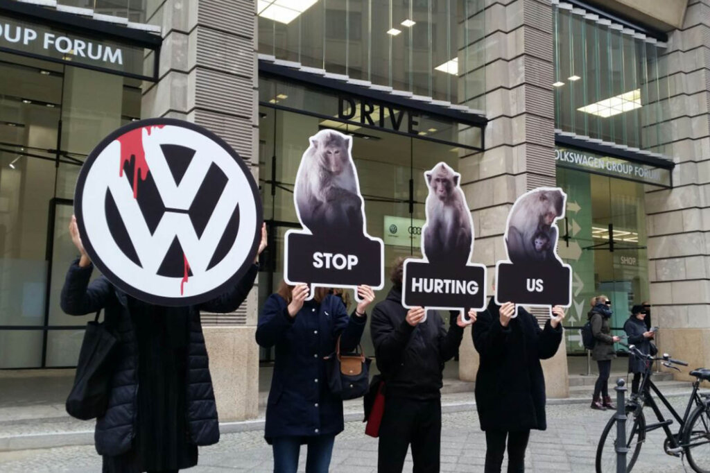 Demo gegen VW in Berlin