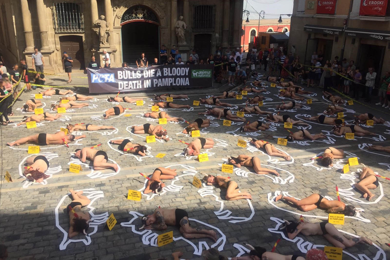 Demonstration gegen Stierhatz
