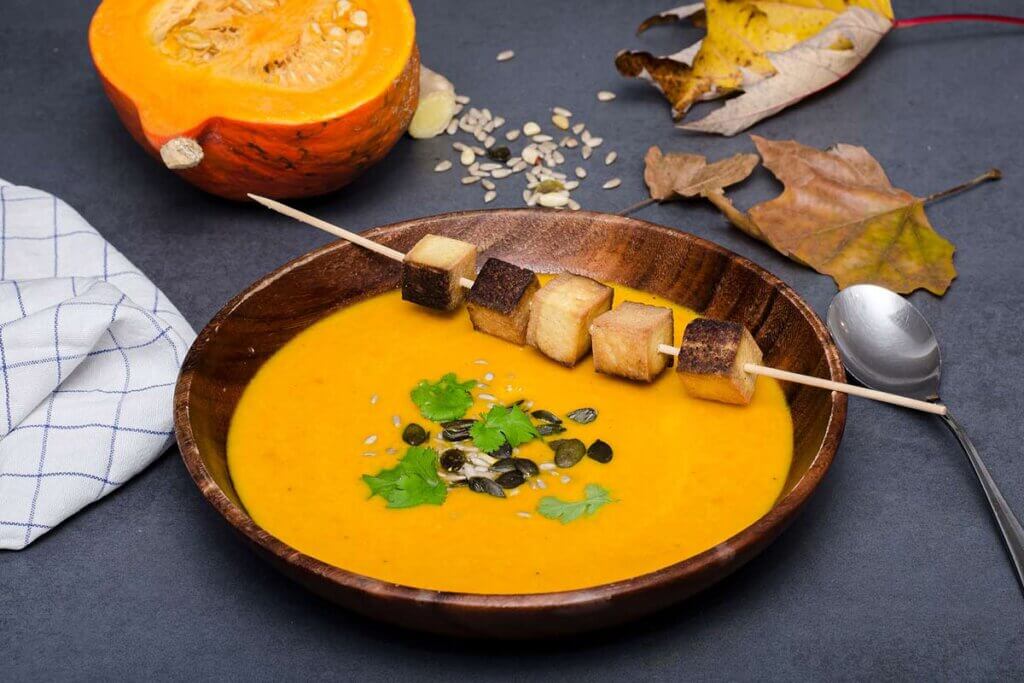 Vegane Kuerbissuppe