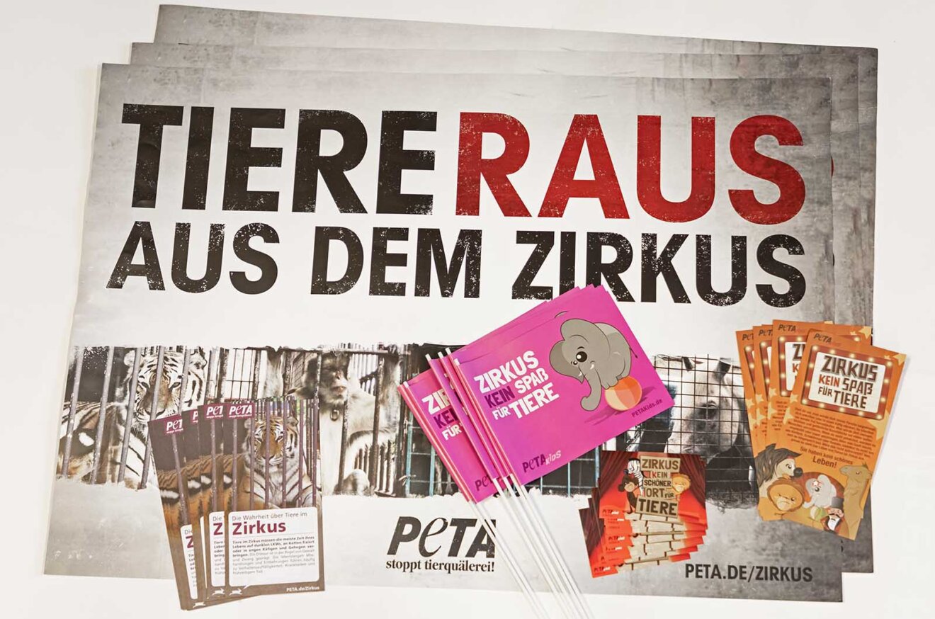 PETA Demopaket gegen Zirkus