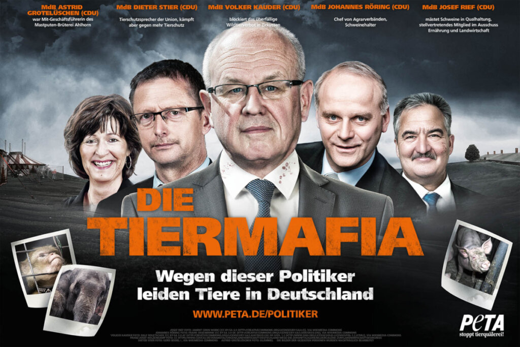 Bildmontage CDU CSU TIermafia
