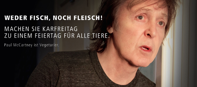 Paul McCartney für PETA: Eat no Fish!