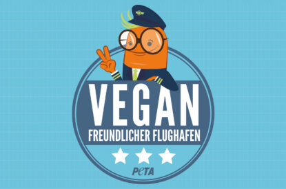 PETA Vegan Freundliche Flughaefen Logo