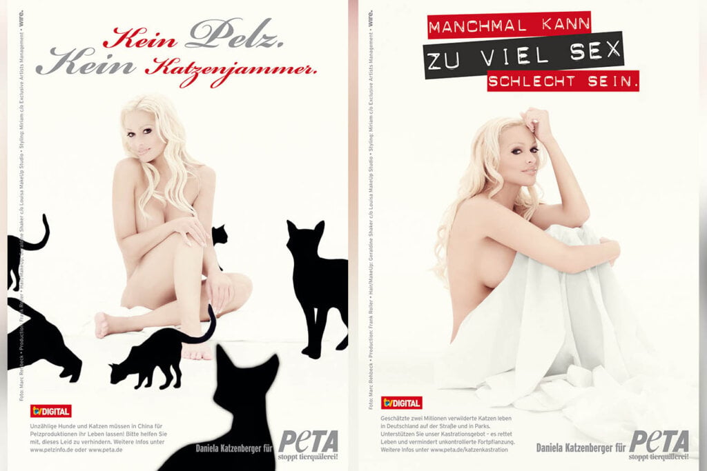 PETA Motiv Daniela Katzenberger