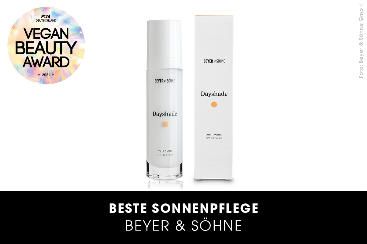 Vegan Beauty Award Gewinner Beste Sonnenpflege Beyer und Soehne