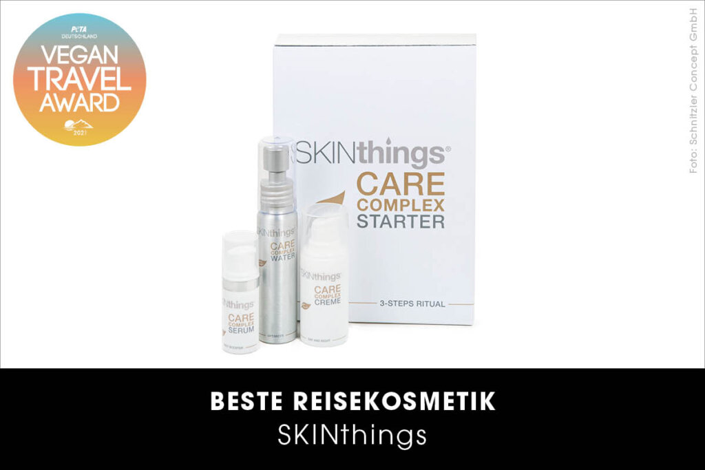 Vegan Travel Award Beste Reise-Kosmetik Care Complex Starter Set von SKINthings