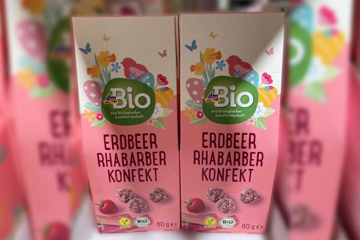 Erdbeer-Rhabarber Konfekt Dm Bio