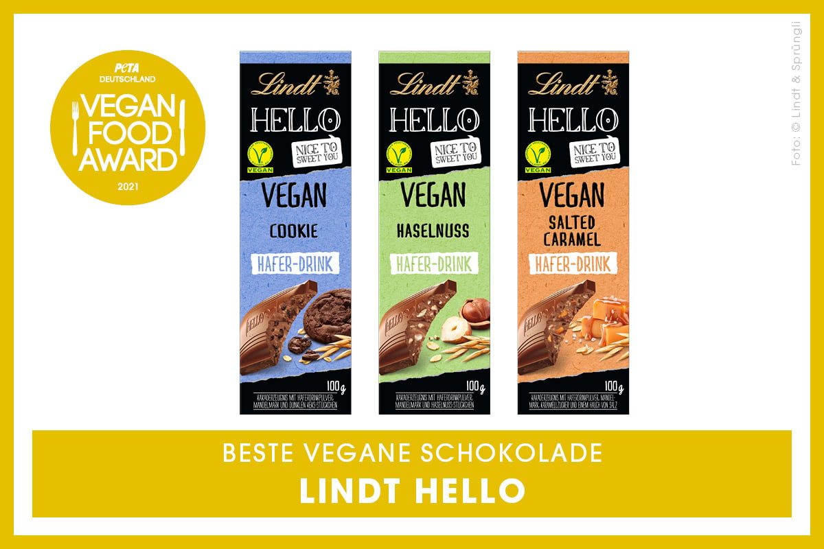 Vegan Food Award Gewinner Lindt Hello