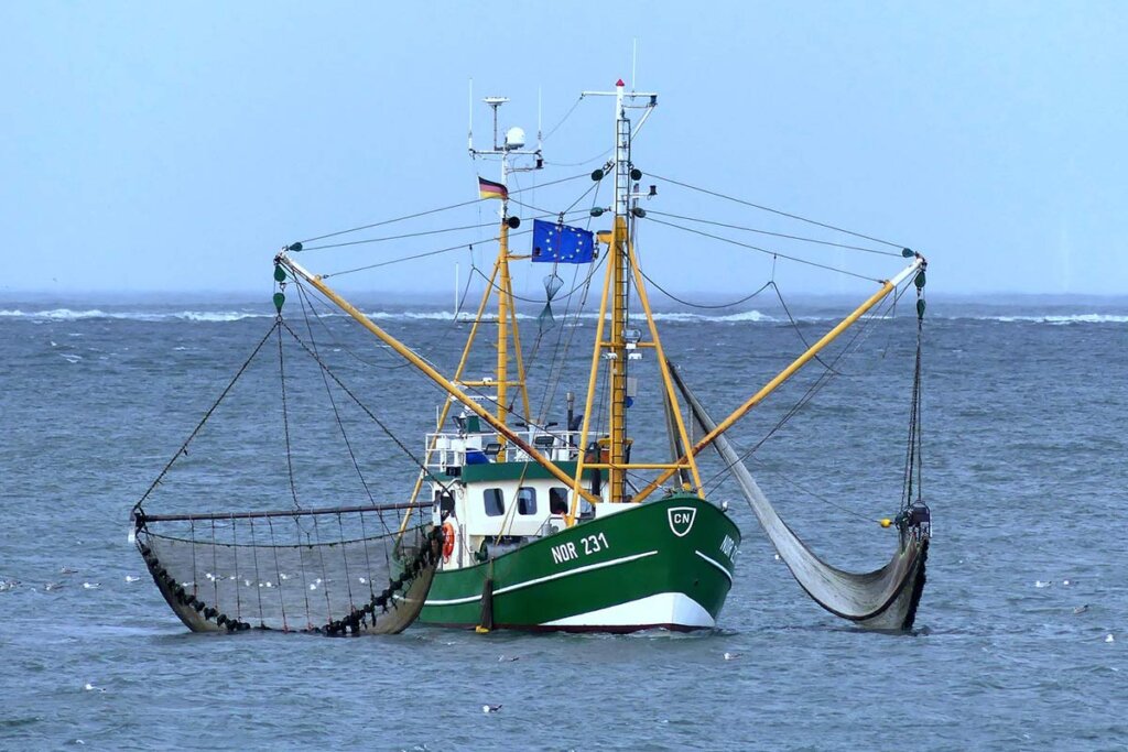 Fischer Kutter auf dem Meer