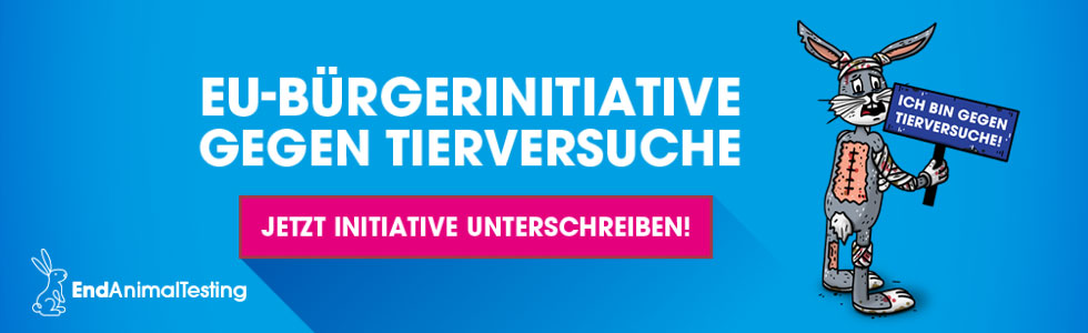 Banner. Buergerinitiative gegen Tierversuche