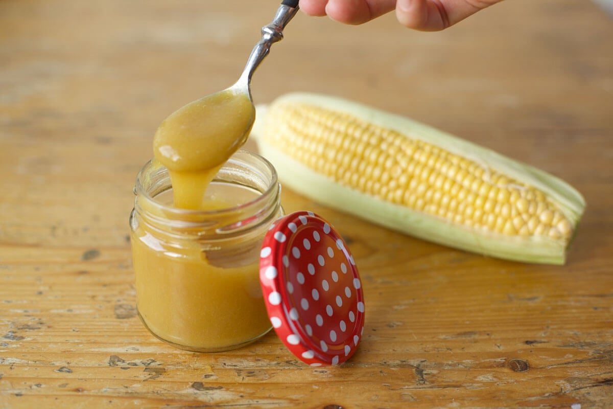 Rezept für Maiskolbengelee: Veganer Honig aus Maiskolben