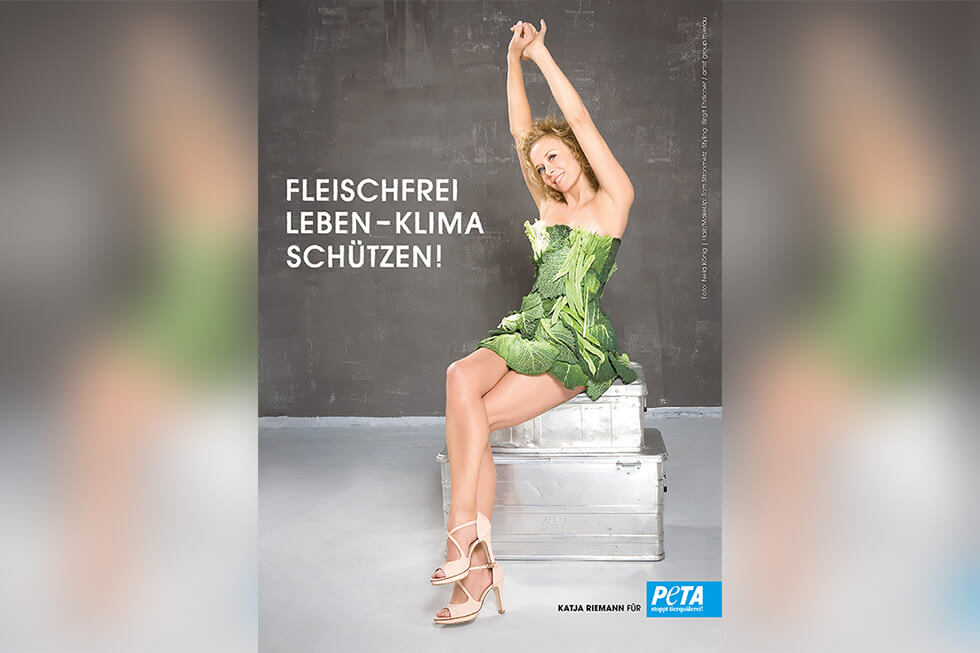 PETA-Radiospot mit Katja Riemann: Klimaschutz beginnt auf dem Teller!