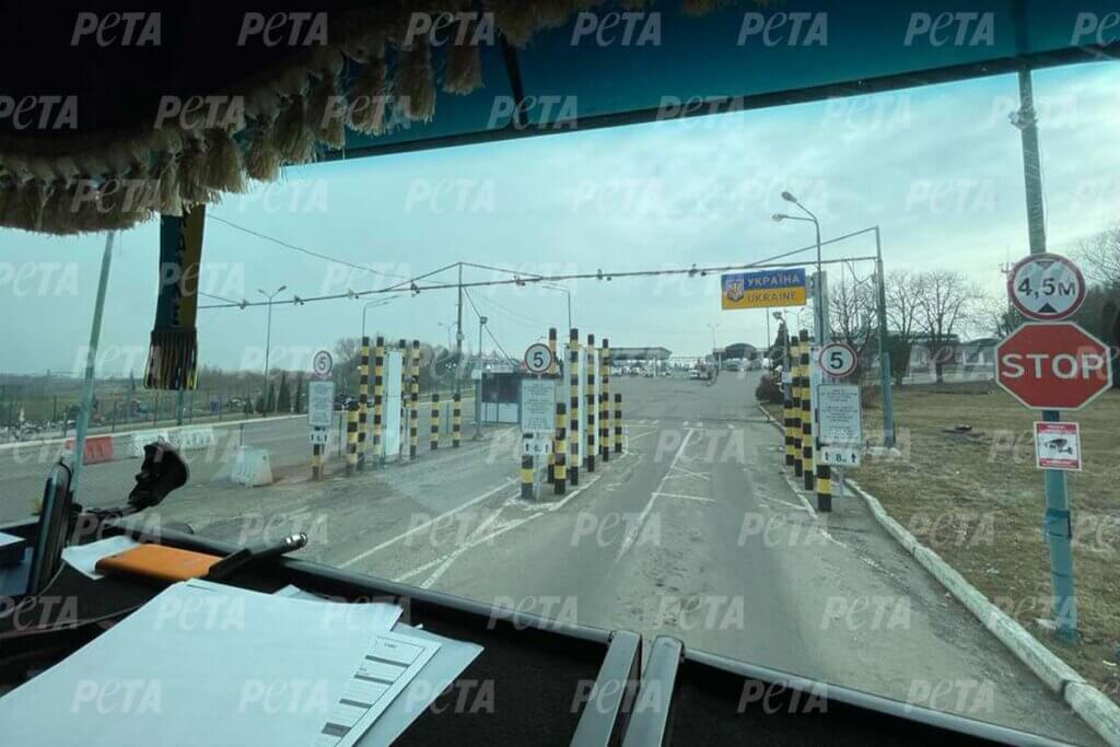 Transporter an der Grenze zur Ukraine