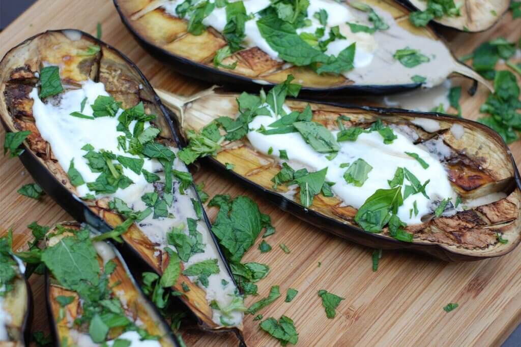 Gegrillte Aubergine