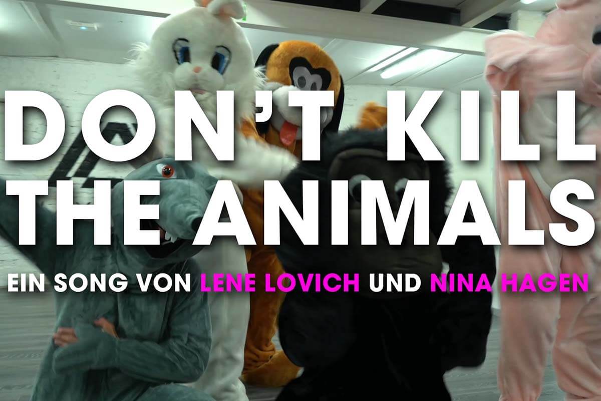 PETA-Video zu Kultsong „Don’t Kill the Animals“ von Nina Hagen und Lene Lovich für ein EU-Tierversuchsverbot