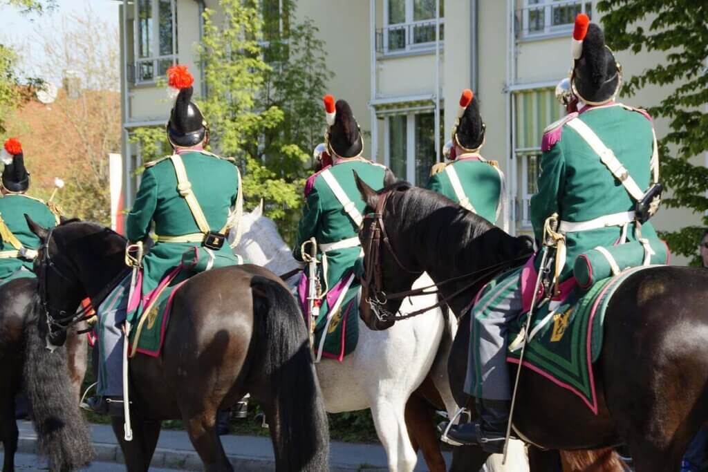 Karnevalsumzug auf Pferden