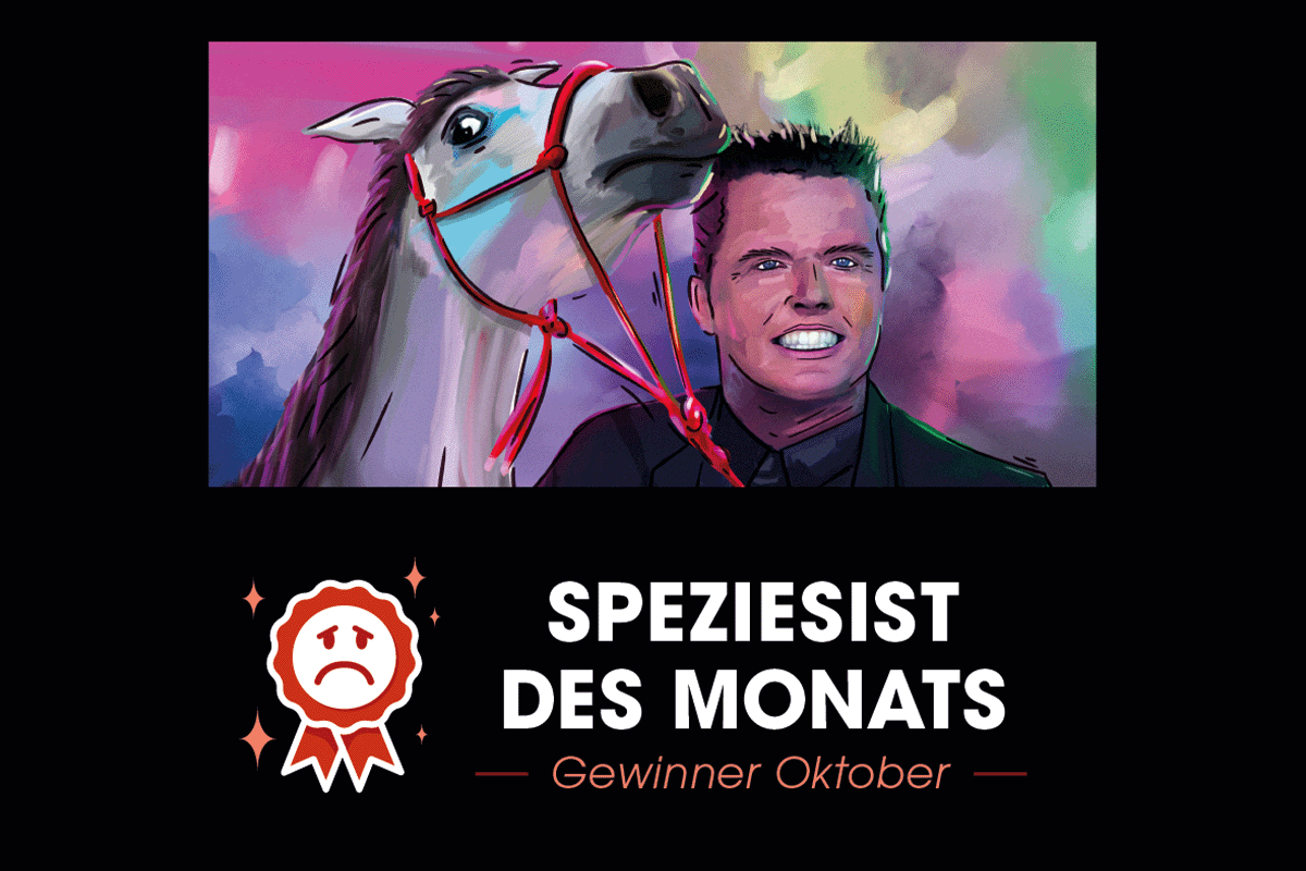 Speziesist des Monats im Oktober 2022: Pferdemissbrauch für Prinz Marcus‘ Halloween-Party