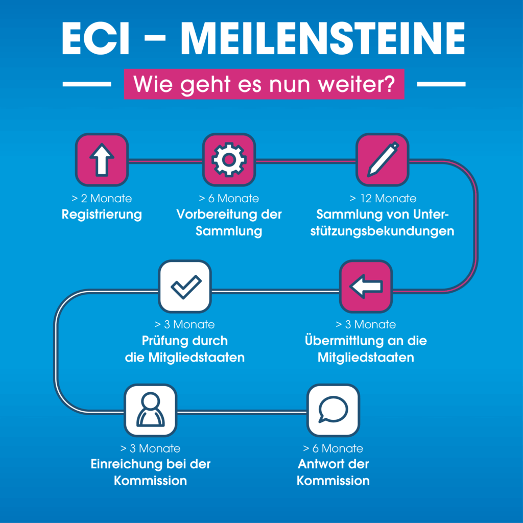 Grafik. Naechsten Schritte der Initiative