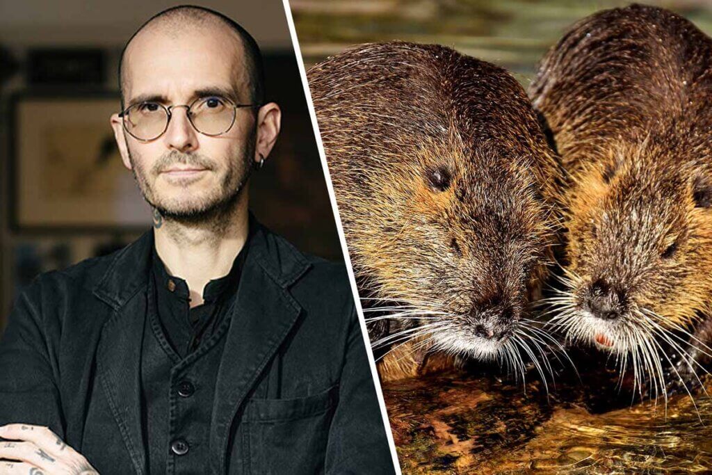 Collage. Mark Benecke und Nutria