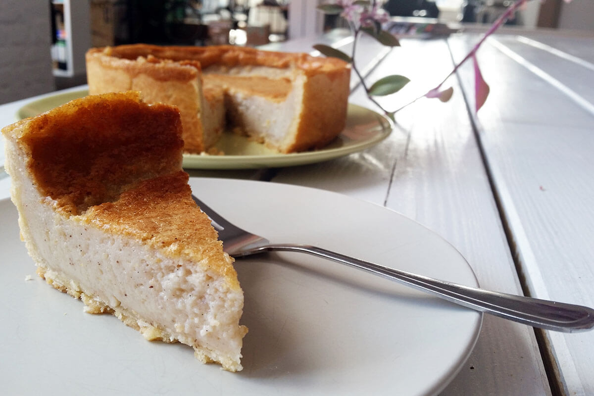 Veganer Käsekuchen mit Aquafaba