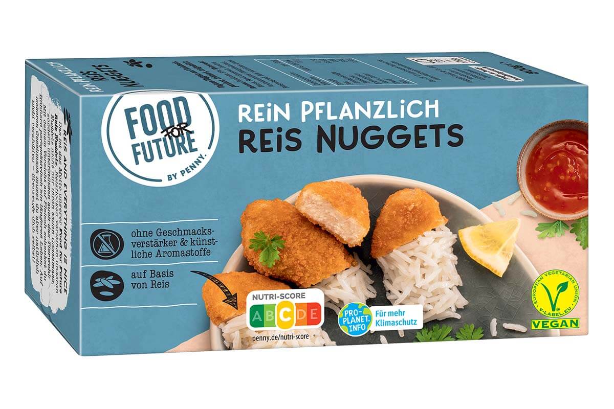 Vegane Food for Future Reis Nuggets von Penny