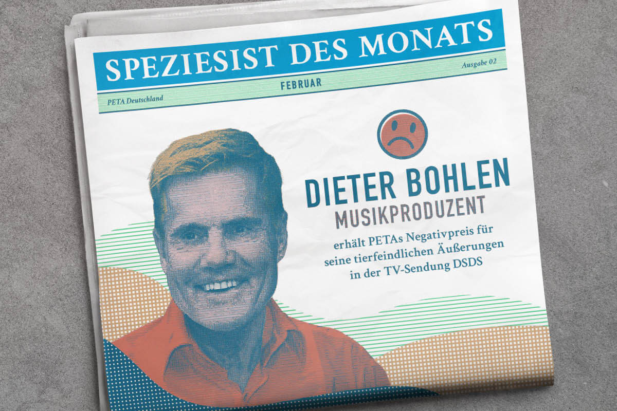 Wegen tierfeindlicher Aussagen: Dieter Bohlen ist „Speziesist des Monats“ im Februar 2023
