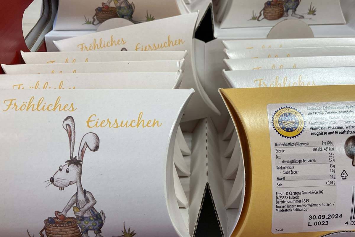 Luebecker Edel-Marzipan in Geschenkverpackung von Erasmi