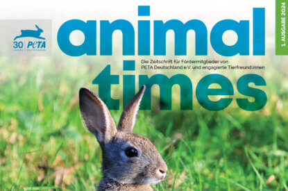 PETA Animal Times Cover mit Hasen