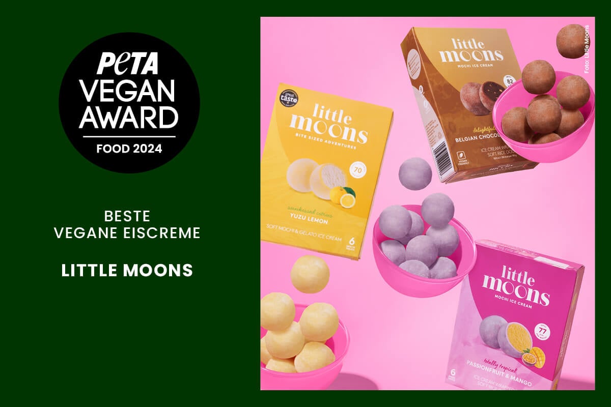 PETA Vegan Award Food Fertiggerichte, TK-Produkte, Eiscreme Little Moons