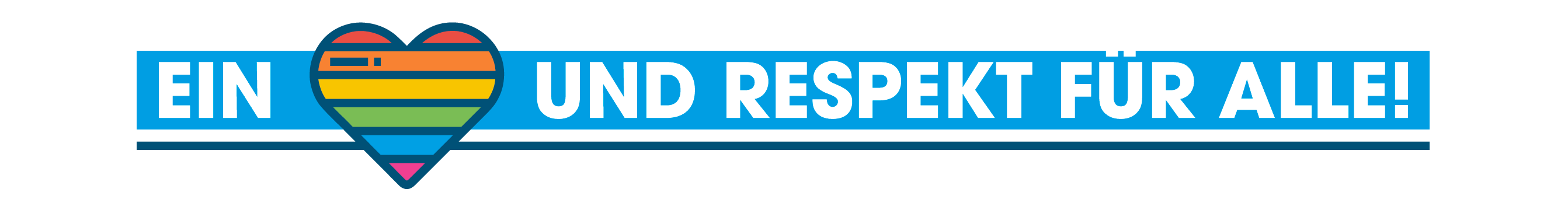 Grafik Ein Herz und Respekt für Alle