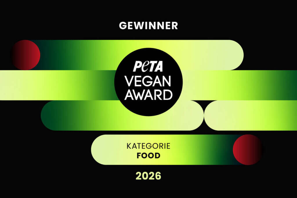 Grafik für PETA Vegan Award in der Kategorie Food 2026