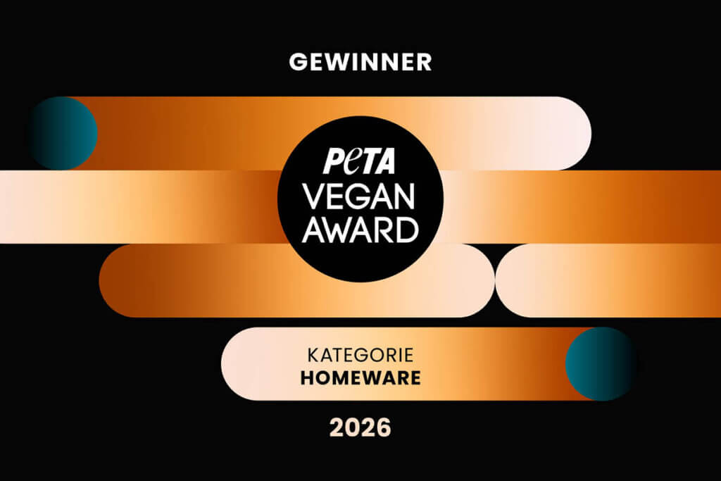 Grafik für PETA Vegan Award in der Kategorie Homeware 2026