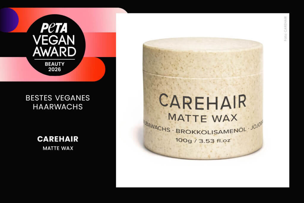 Gewinner PETA Vegan Award 2026 Bereich Beauty: MATTE WAX von CAREHAIR