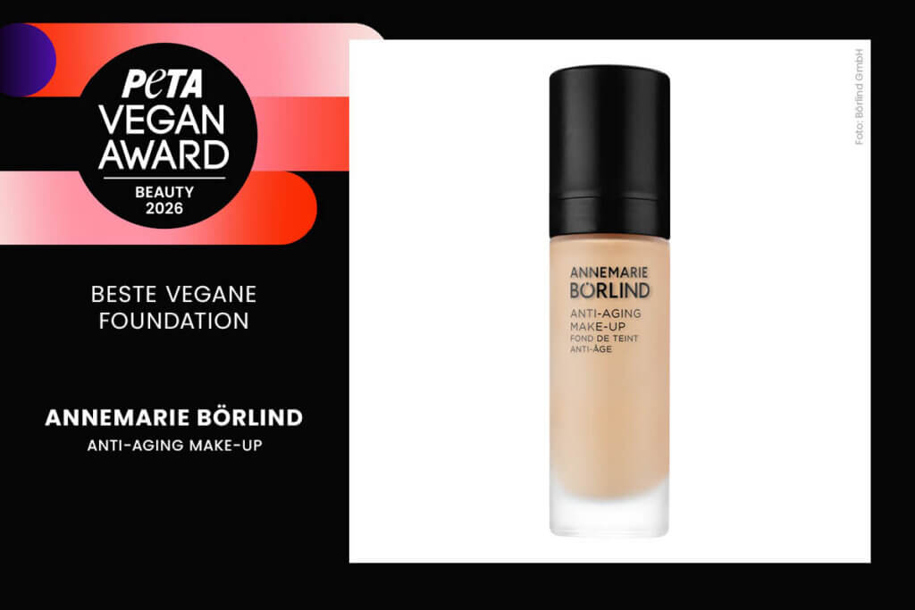 Gewinner PETA Vegan Award 2026 Bereich Beauty: Anti-Aging Make-up von Annemarie Börlind