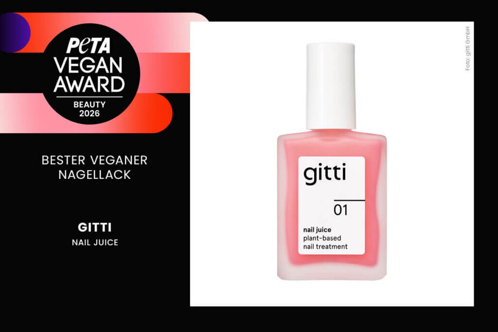 Gewinner PETA Vegan Award 2026 Bereich Beauty: Nail Juice von gitti