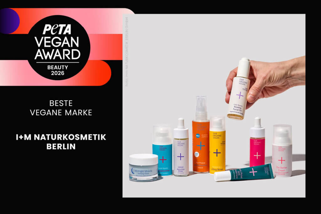 Gewinner PETA Vegan Award 2026 Bereich Beauty: i+m Naturkosmetik Berlin