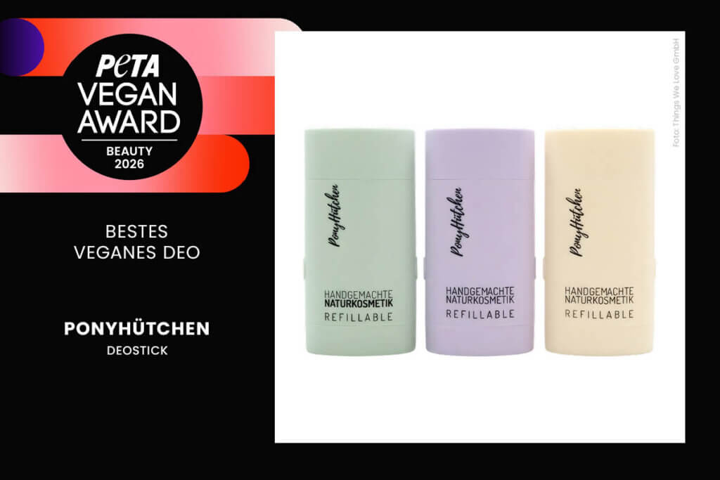 Gewinner PETA Vegan Award 2026 Bereich Beauty: Deostick von PonyHütchen