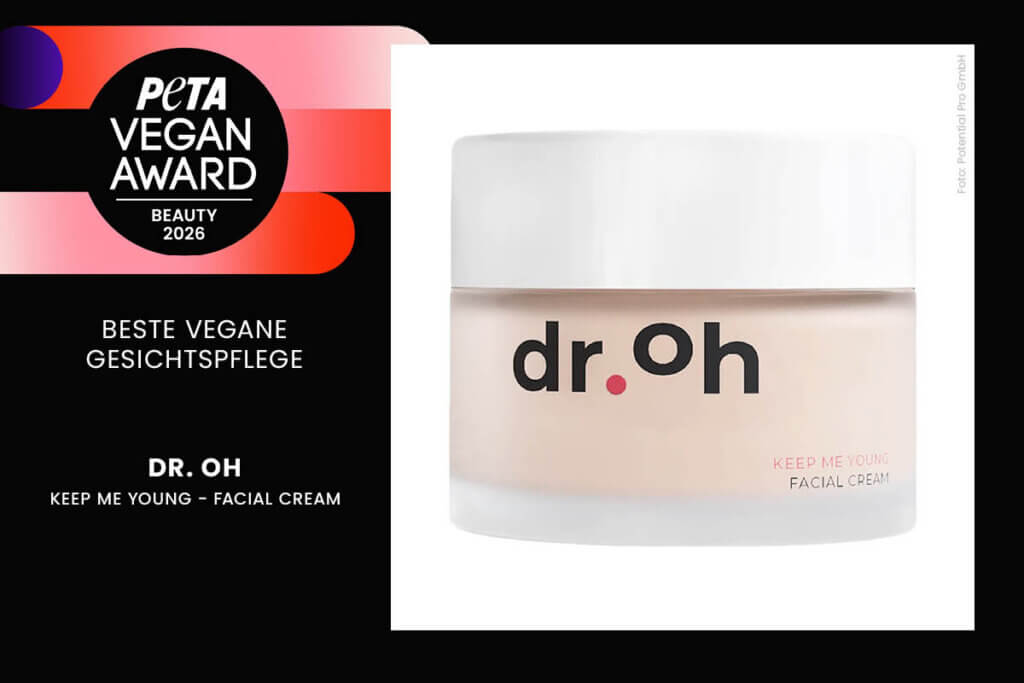 Gewinner PETA Vegan Award 2026 Bereich Beauty: KEEP ME YOUNG – Facial Cream von dr. oh