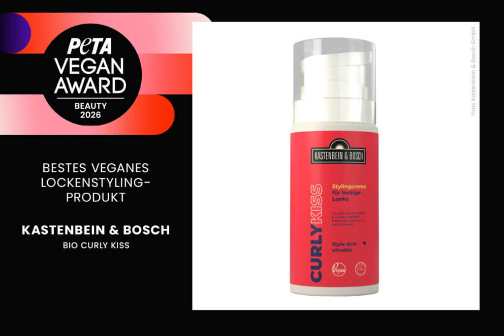 Gewinner PETA Vegan Award 2026 Bereich Beauty: Bio Curly Kiss von Kastenbein & Bosch