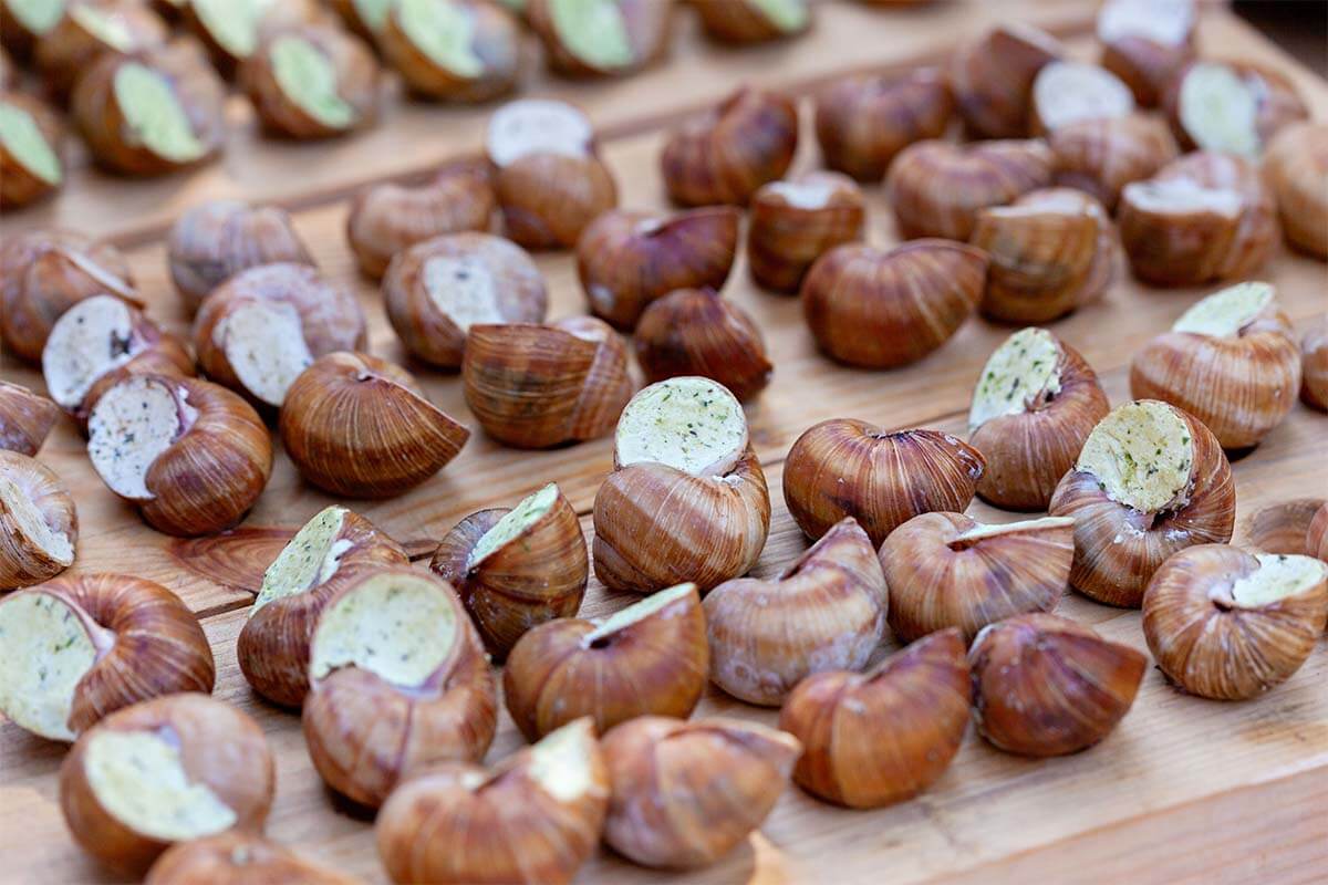 gekochte Schnecken